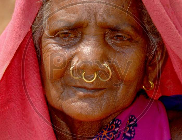 Portrait Of an Elderly Woman With Smile Face
