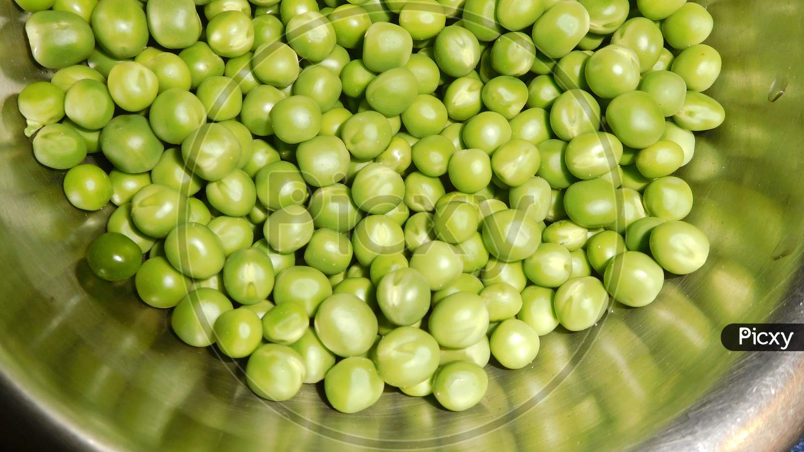 Fresh Green Peas Closeup