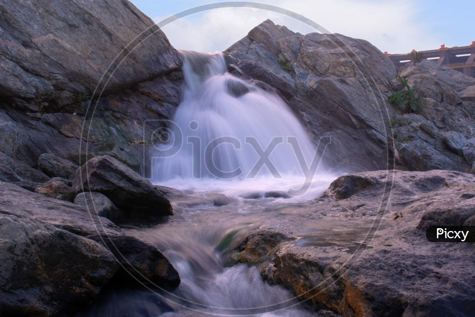 Long Exposure Image Of A Waterfall