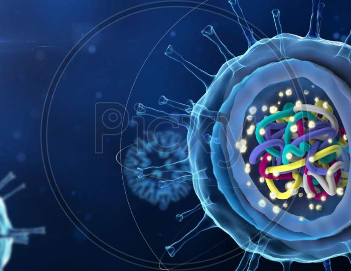 pathogen respiratory coronavirus 2019-ncov flu outbreak 3D medical health risk concept