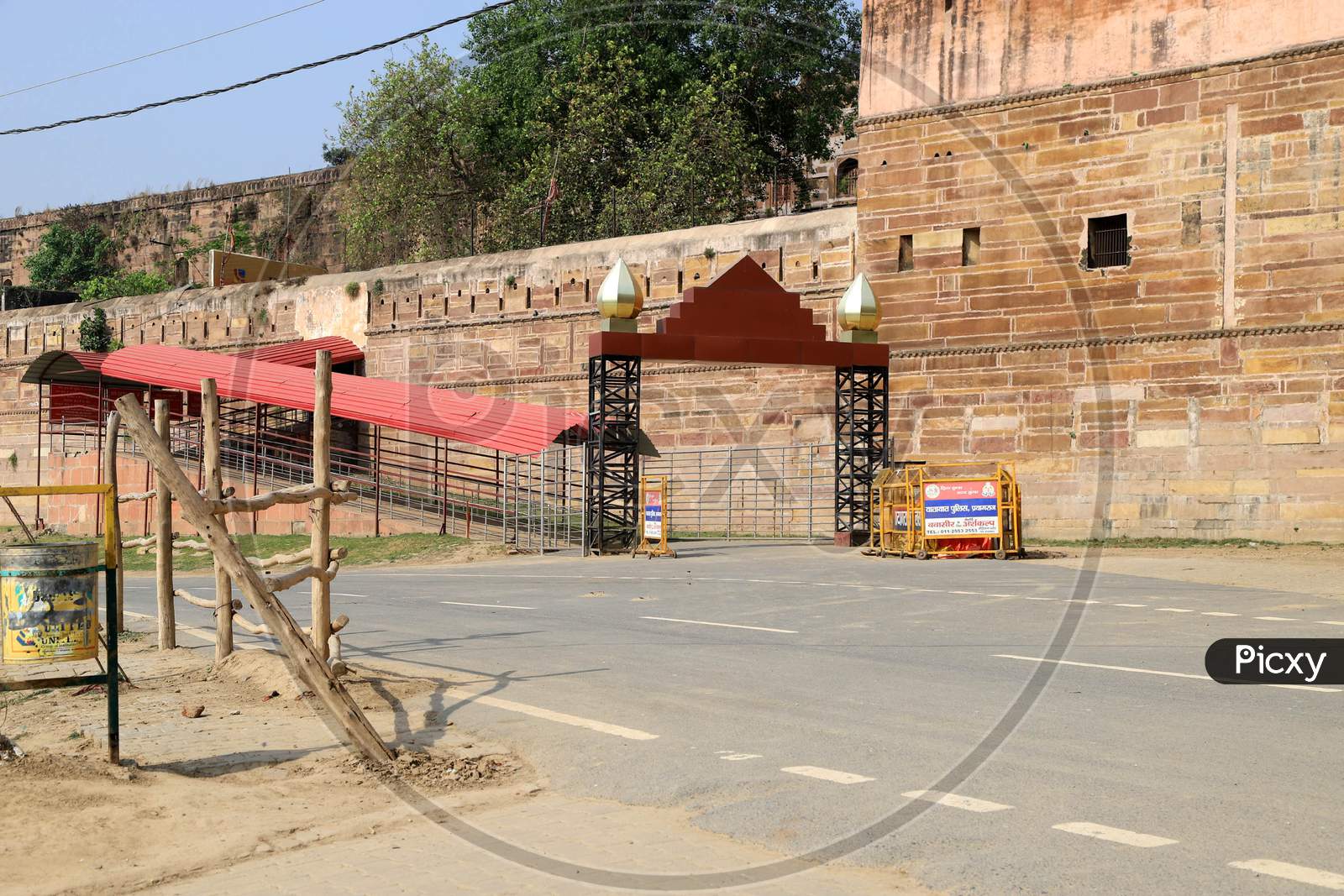 A View Of Closed AkshayavatTemple During A Nationwide Lockdown To Slow The Spreading Of The Coronavirus Disease (Covid-19), In Prayagraj, April, 15, 2020.