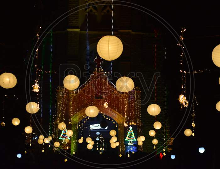 Lighting art Christmas celebrations with illumination