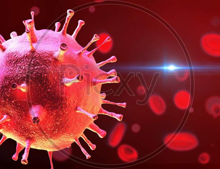 pathogen respiratory coronavirus 2019-ncov flu outbreak 3D medical  health risk concept