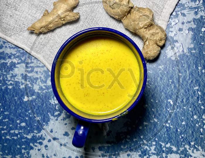 Healthy Turmeric milk and some gingers