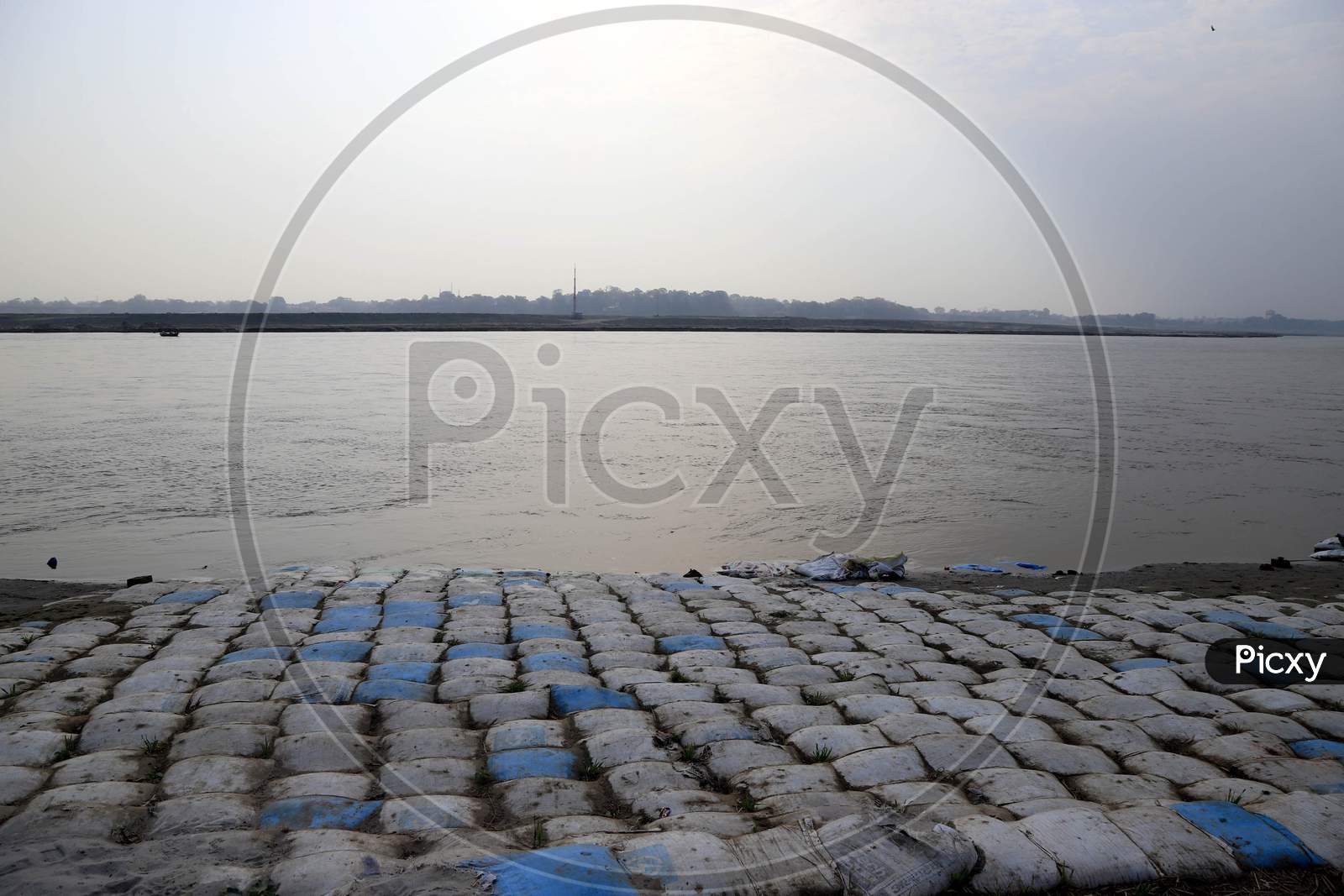 A Clean Water View Of Sangam Area During A Nationwide Lockdown To Slow The Spreading Of The Coronavirus Disease (Covid-19), In Prayagraj, April, 16, 2020.