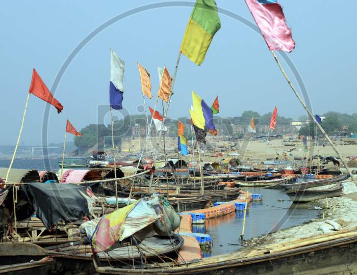A Clean Water View Of Sangam Area During A Nationwide Lockdown To Slow The Spreading Of The Coronavirus Disease (Covid-19), In Prayagraj, April, 16, 2020.