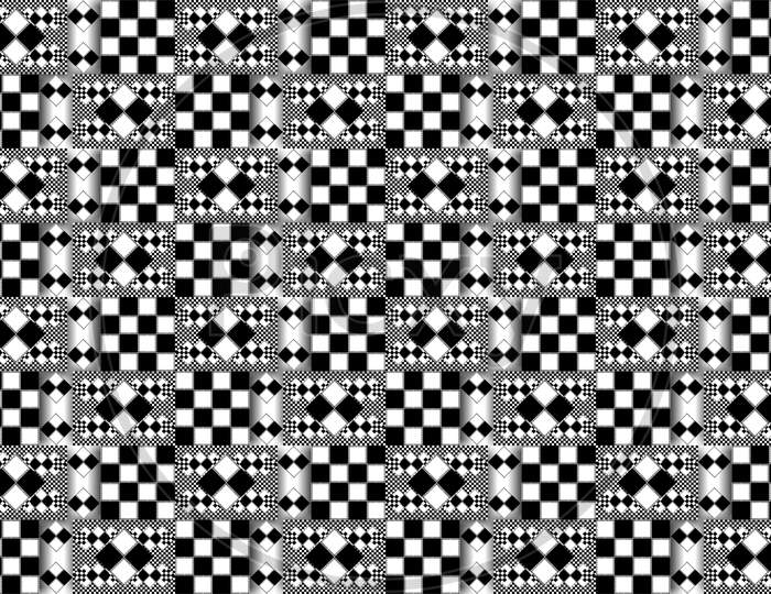 Black and white, 3D tiles texture