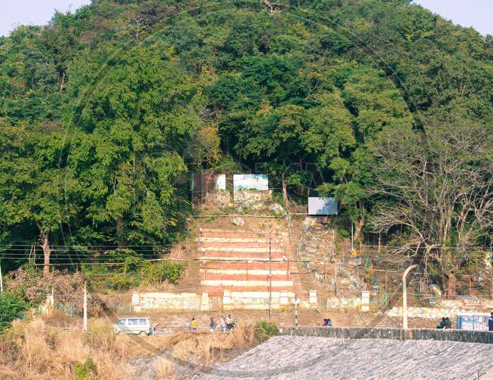 A Small Hill In Maithon Dam With Beautiful Tress