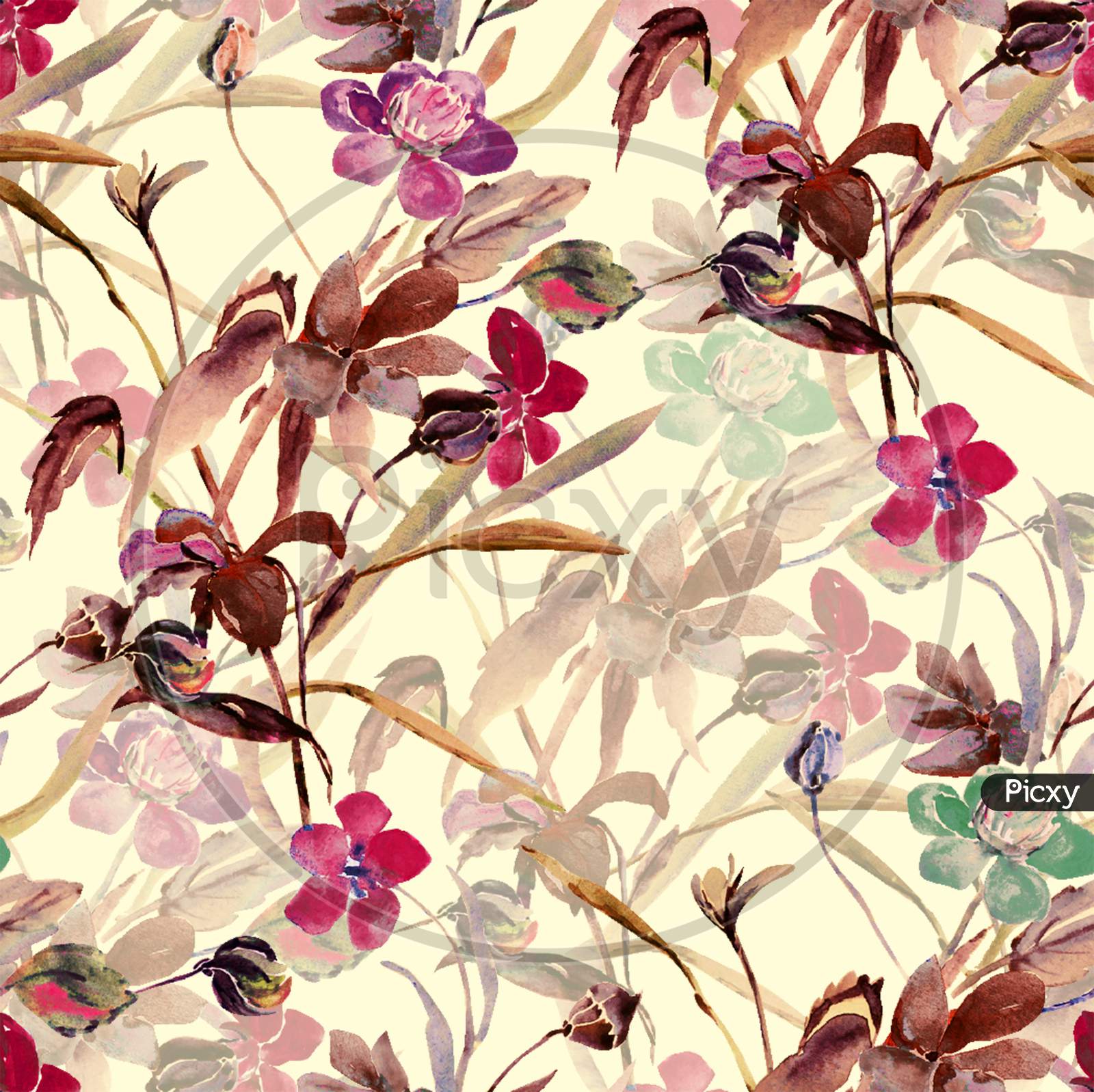 Image of Floral Allover Print-ZR797638-Picxy