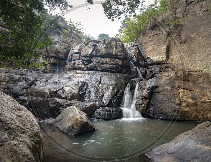 Water falls With Smooth And Silky Texture  of Water Flowing in an Tropical Forest