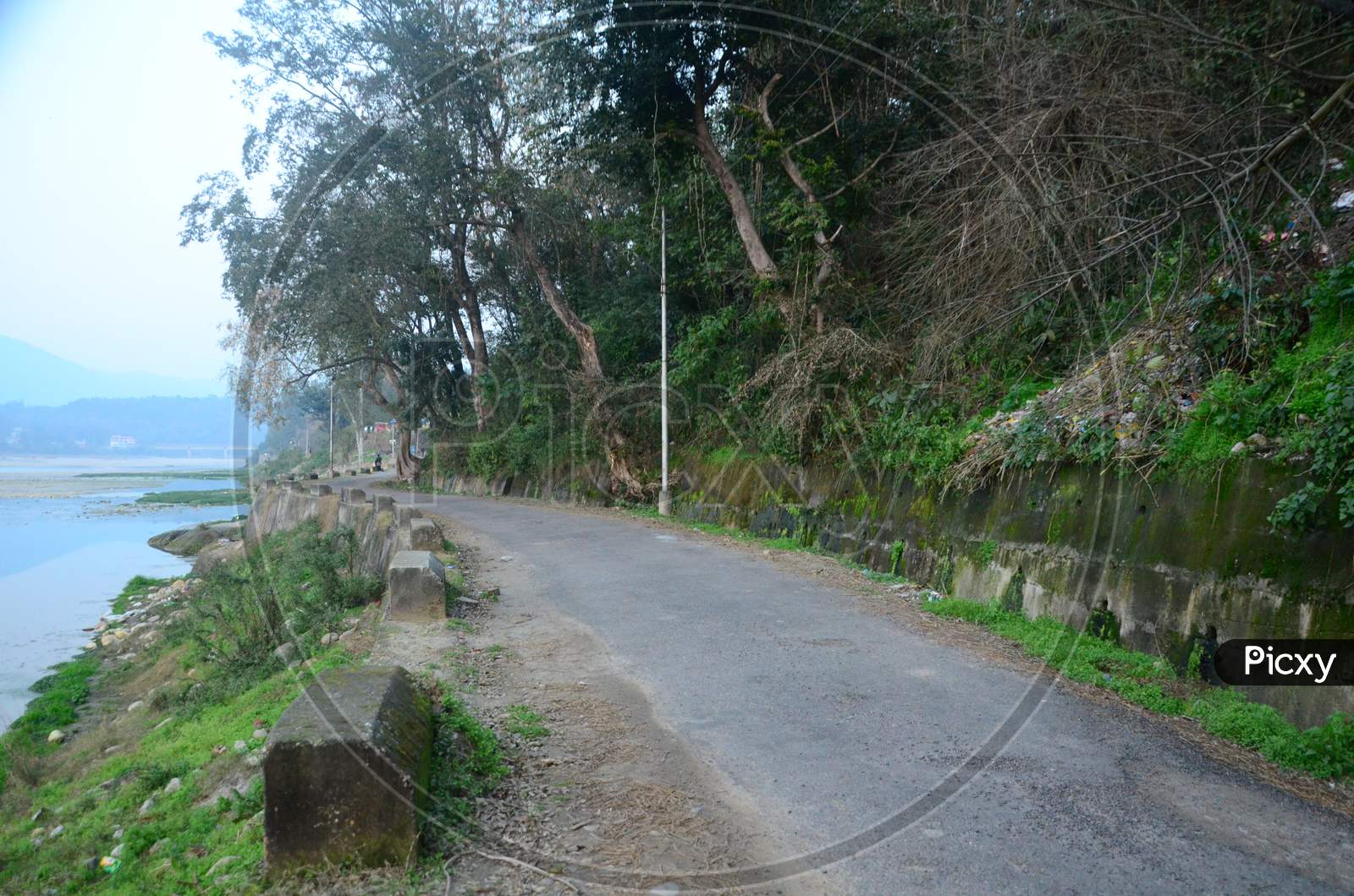 Beautiful road side view of Himachal Pradas, India