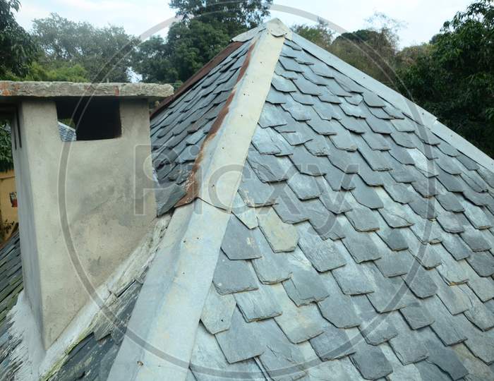 Roof Of a Hut Shaped House