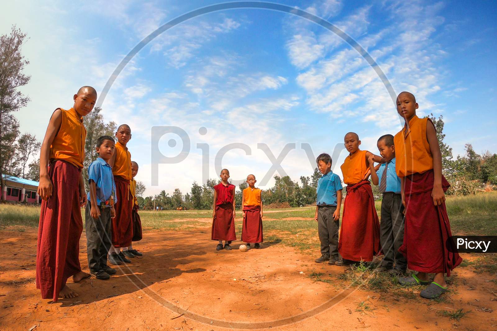 group of Tibetan children