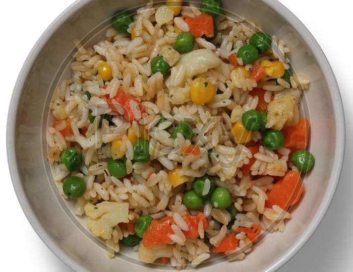 rice with vegetables , beautiful food , high quality