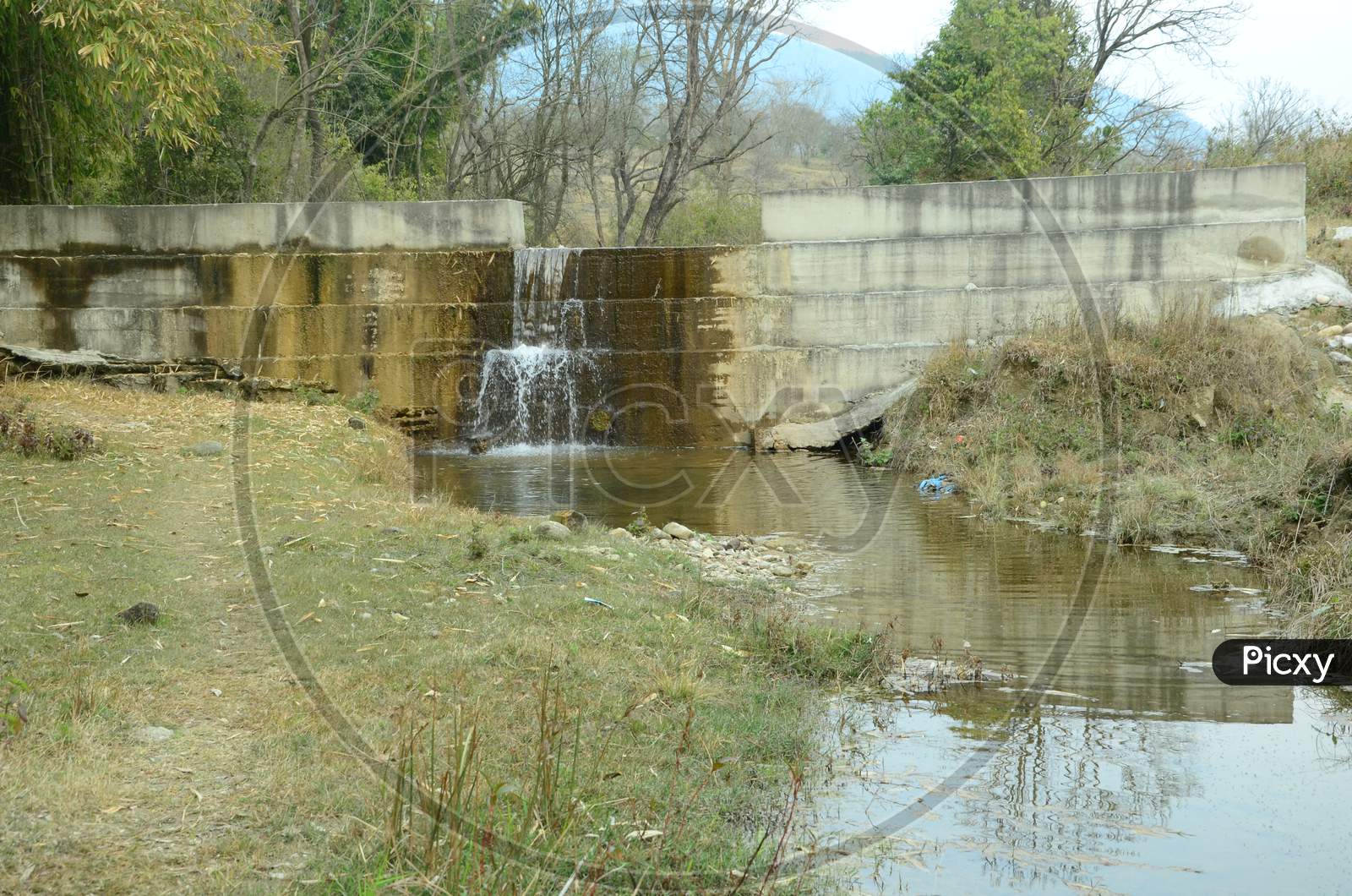 Water Channel In rural Village Outskirts