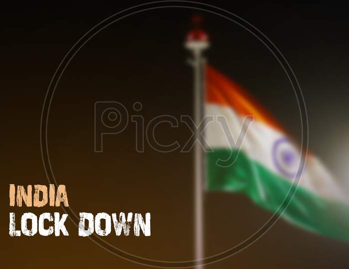 India Lock Down Concept , Corona Virus Lock Down