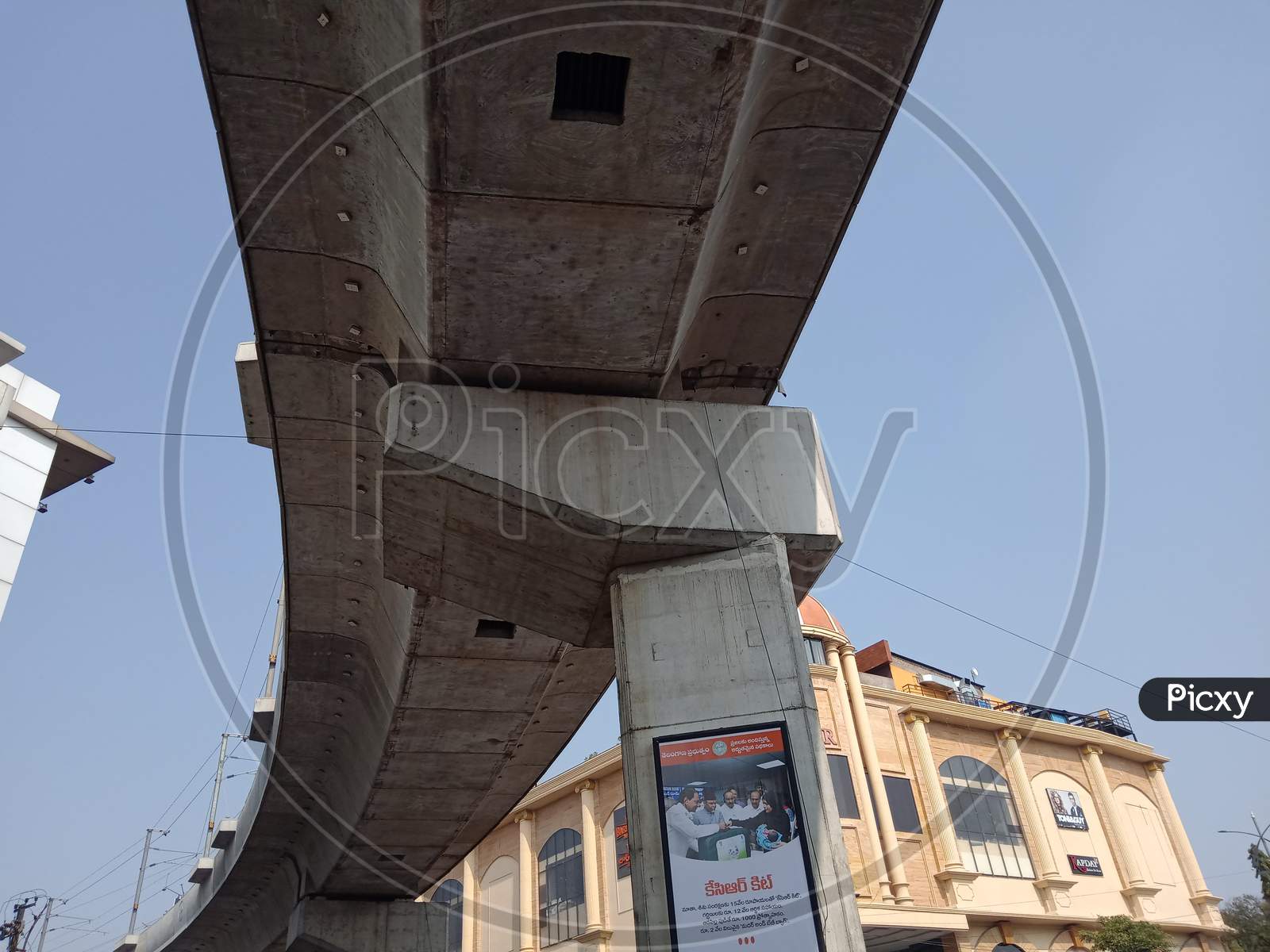 Metro Pillars And Metro tracks in Hyderabad