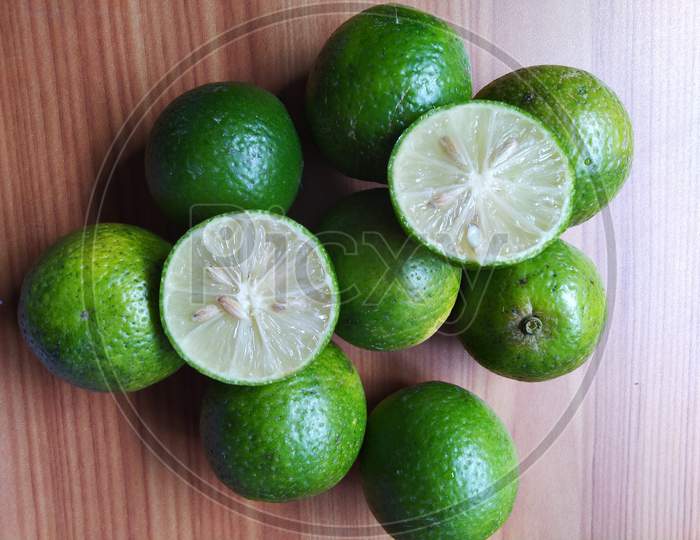Fresh lime on a table