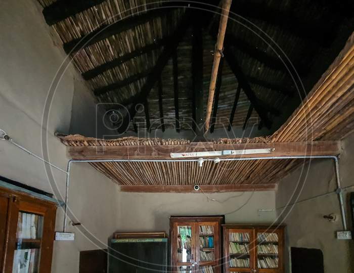 2Nd October 2019, Sevagram, India-View Of The Interiors Of The Room Where Mahatma Gandhi Stayed At Sevagram Ashram, India.