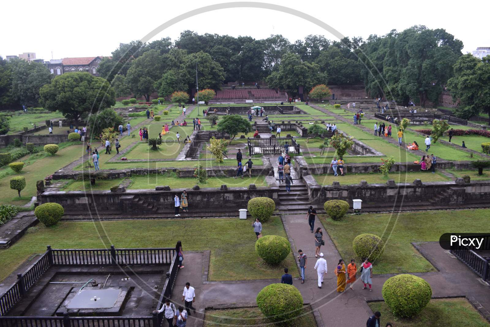 Full interior of shaniwarwada from top view
