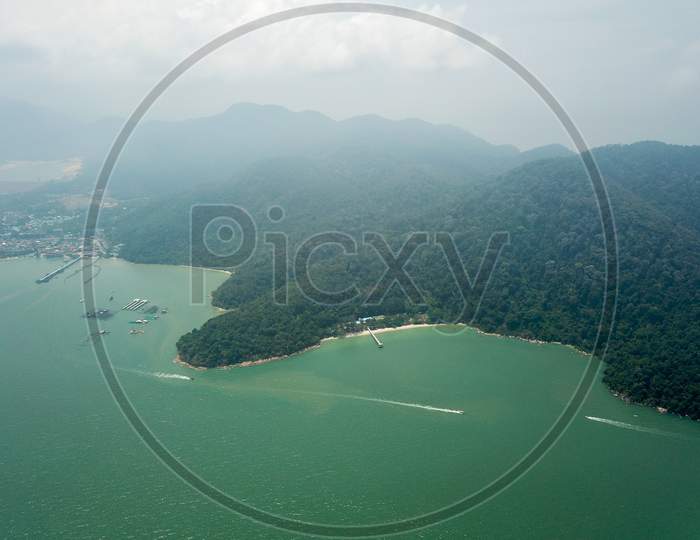 Drone View Penang National Park During Foggy Day,