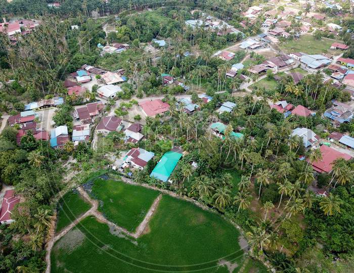 Drone View Malays Village.