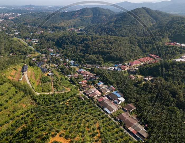Aerial View Kampung Baru Bukit Besar At Kulim, Kedah, Pulau Pinang.