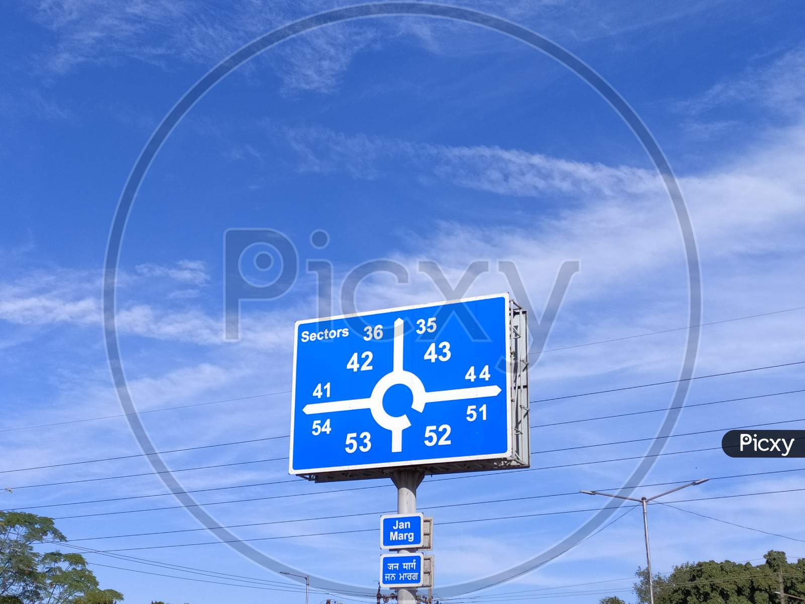 Direction Boards With Blue Sky Background