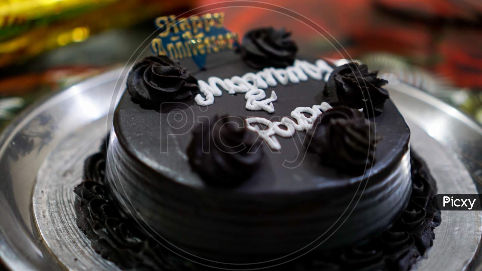 Happy Marriage Anniversary Chocolate Cake For Parents