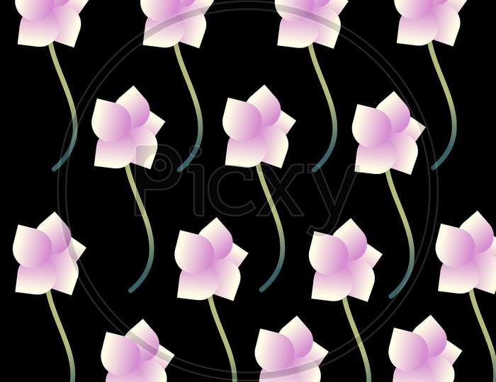 A digital art of group of flowers