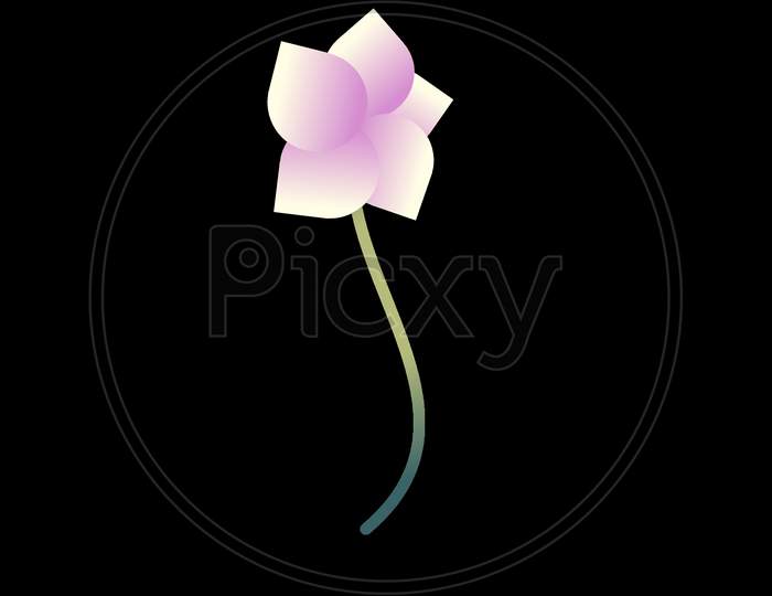 A digital art of a flower