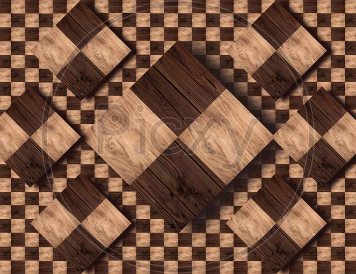 Wood oak 3d tiles texture