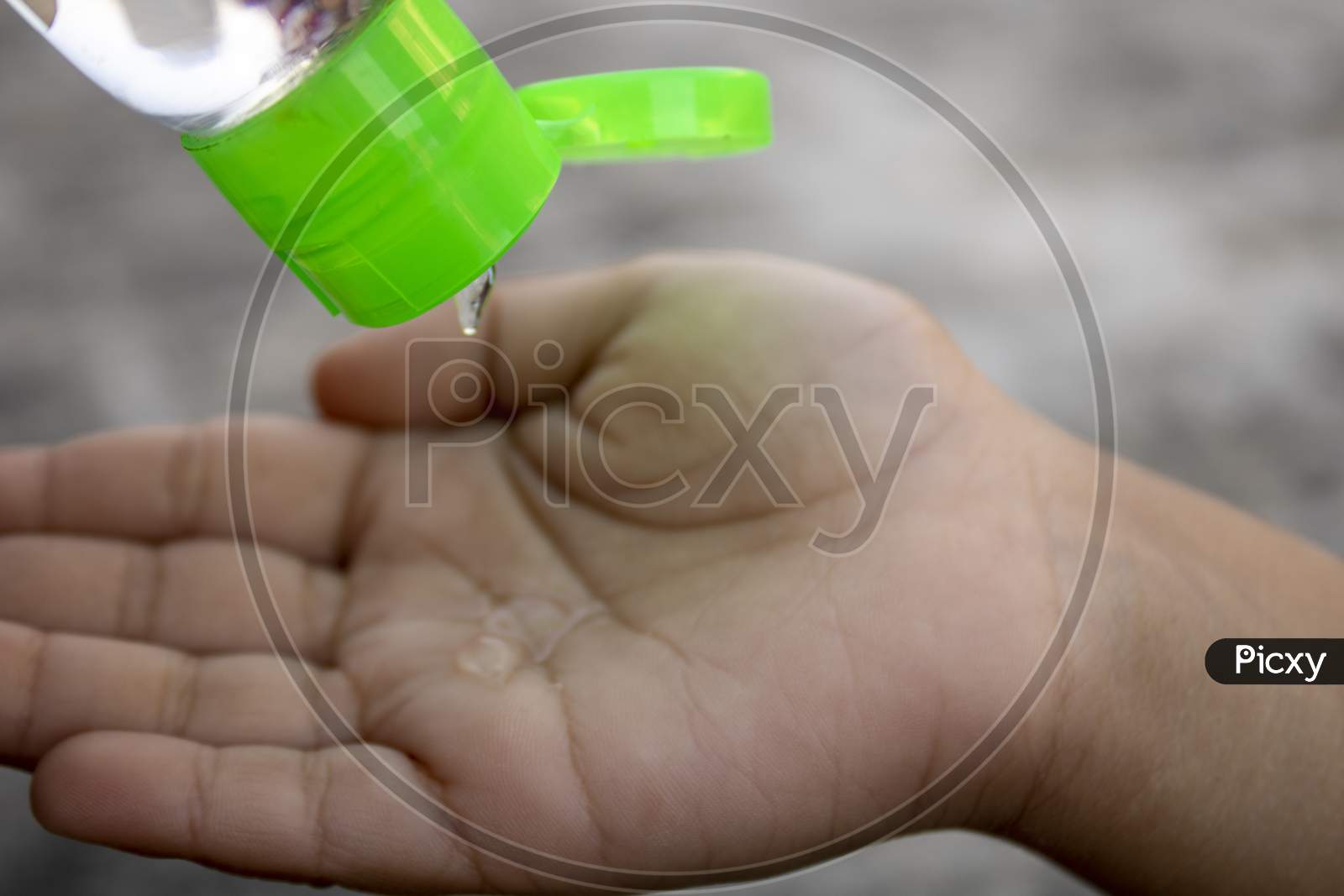 Cleaning Hand With Sanitizer For Protection From Virus