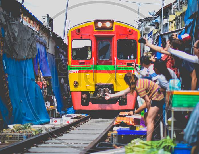 Maeklong Railway Market, Journey through Market
