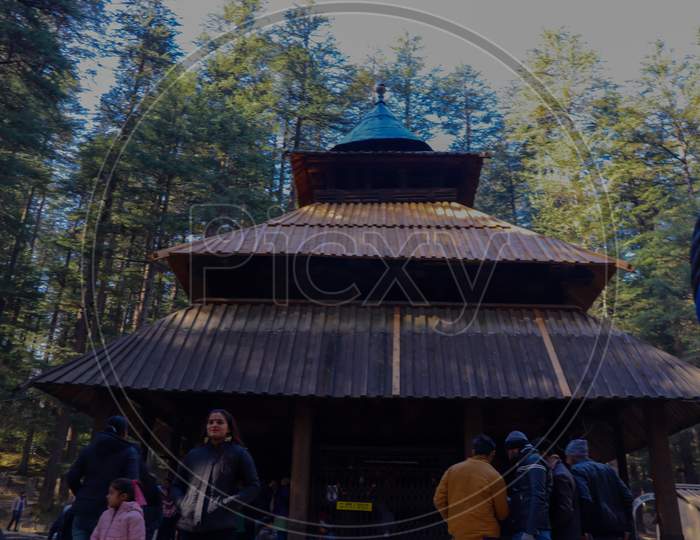 Hadimba Temple At Manali,Himachal Pradesh,India