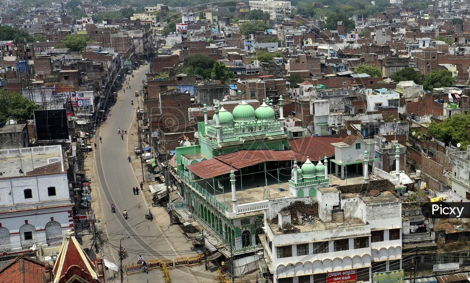 A View Of Old City during Nationwide Lockdown Amidst Coronavirus or COVID-19 Outbreak In Prayagraj