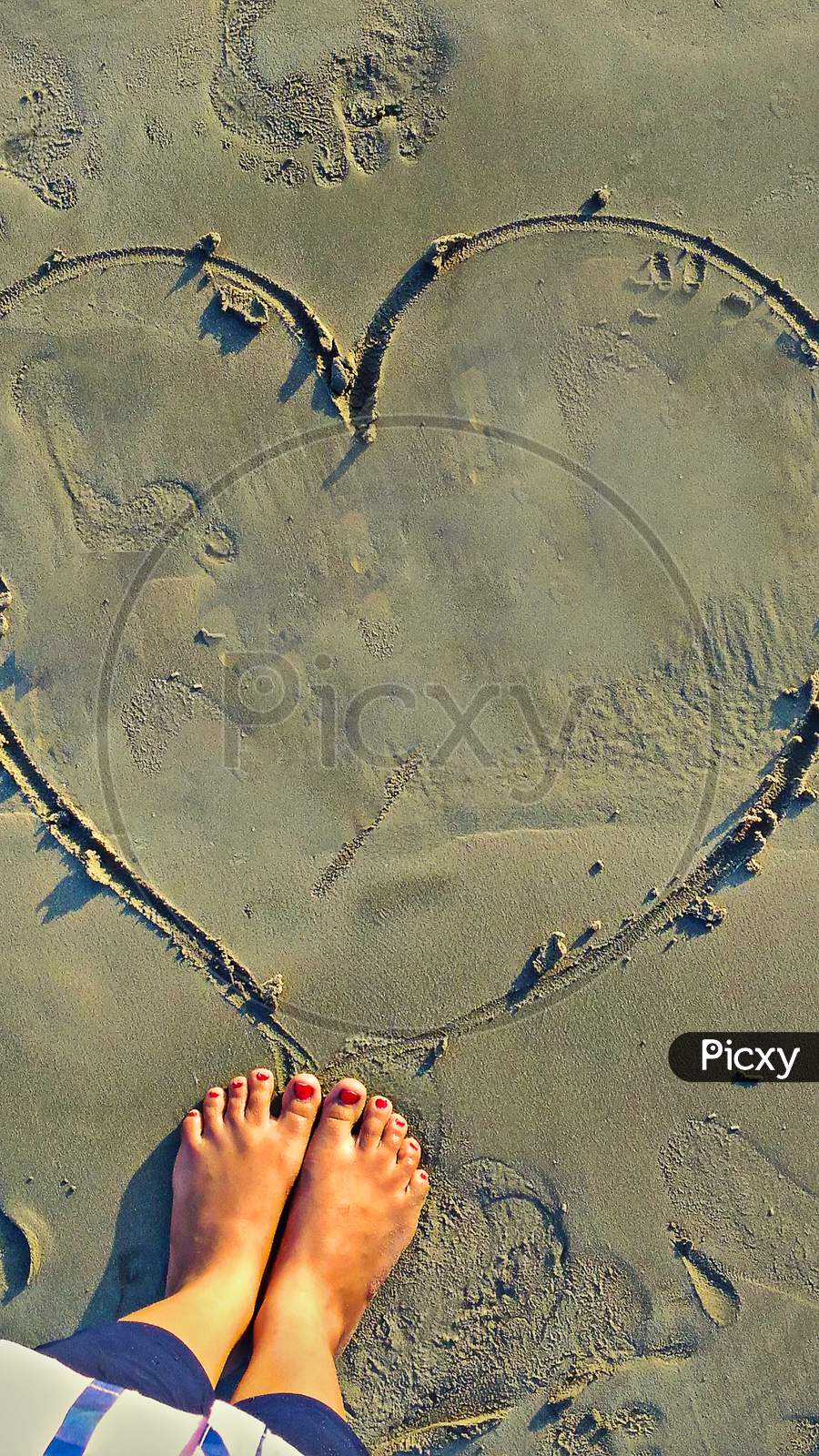 Heart Shape Sea Sand