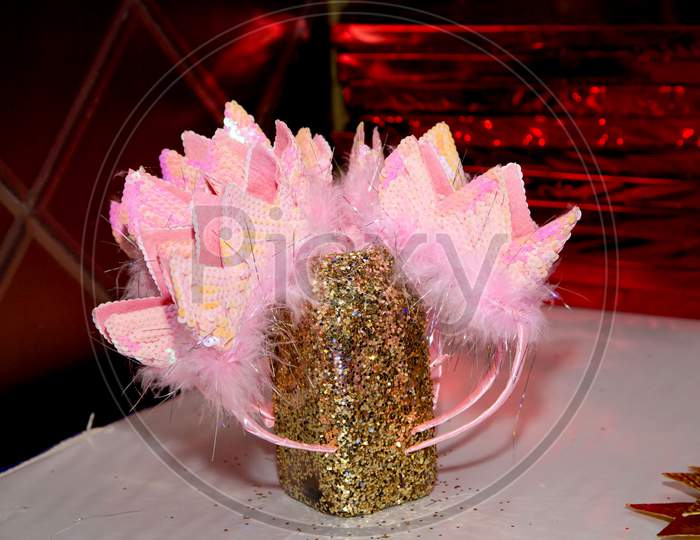 baby girl cloth pink crown for birthday party decoration