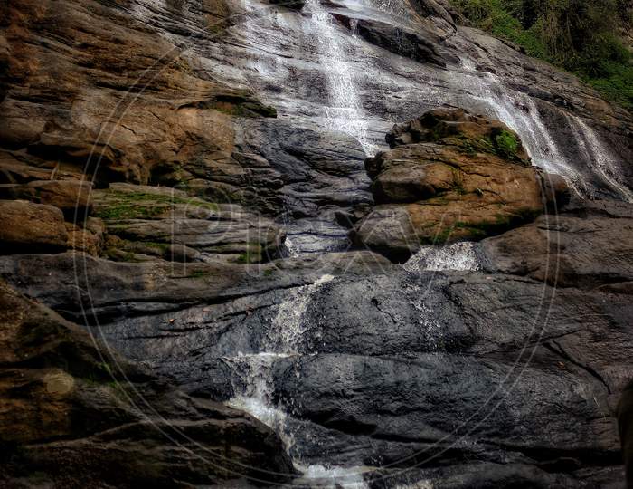 Kiliyur Water Falls In Yercaud, Tamilnadu, India. Long Exposure Water Fall Photography