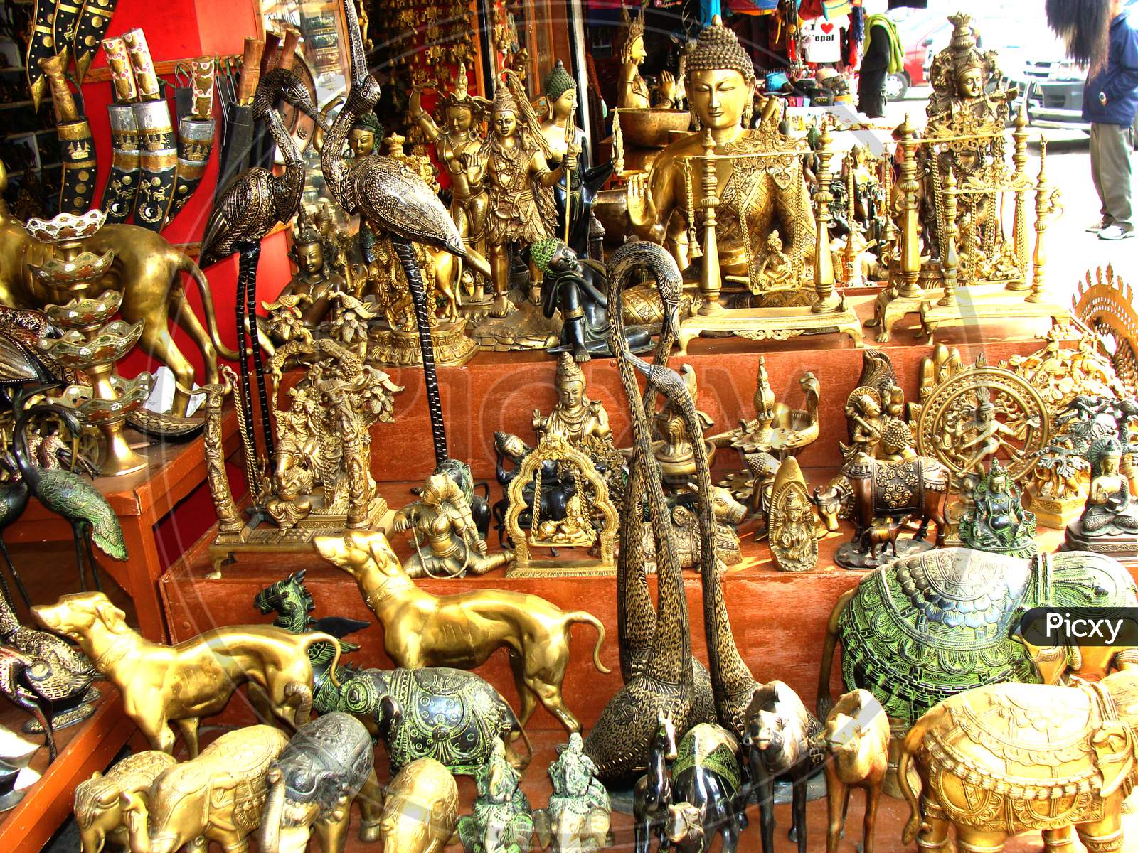 Monuments For Selling Outside Shop Of Devi'S Fall Area In Nepal, Sells Huge