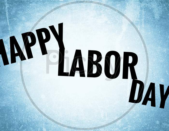 Happy labor day greetings design template with blue paper background, international labor day, workers day, 1st May, may day, 2020