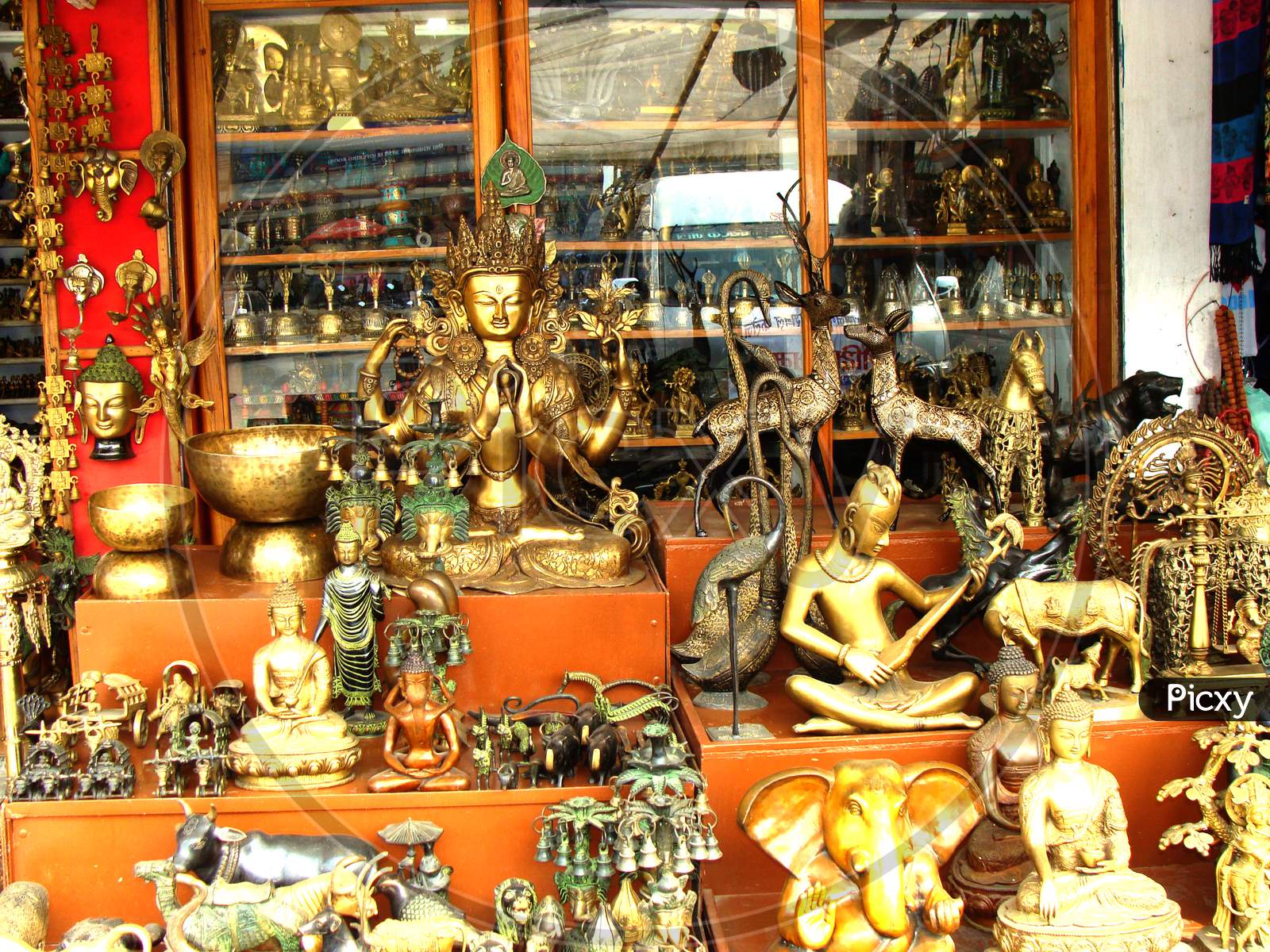 Monuments For Selling Outside Shop Of Devi'S Fall Area In Nepal, Very Attractive For Selling