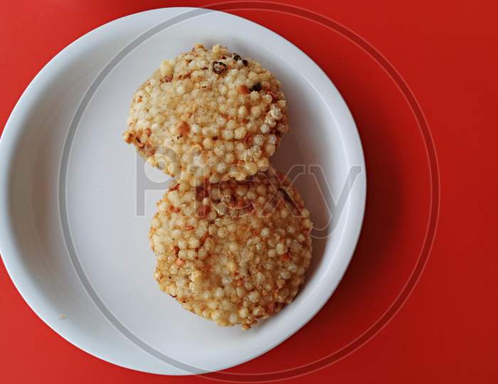 Sabudana vada indian tasty snacks Also known as Tapioca pearls