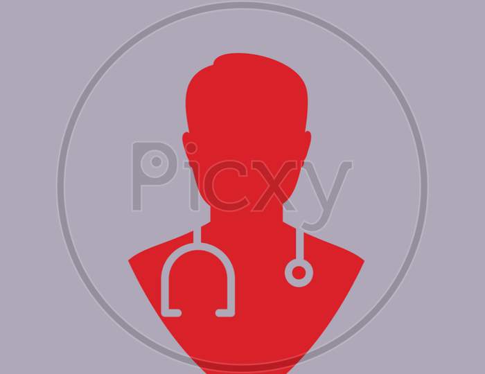 Illustration of doctor wearing stethoscope to fight against corona virus(covid19).