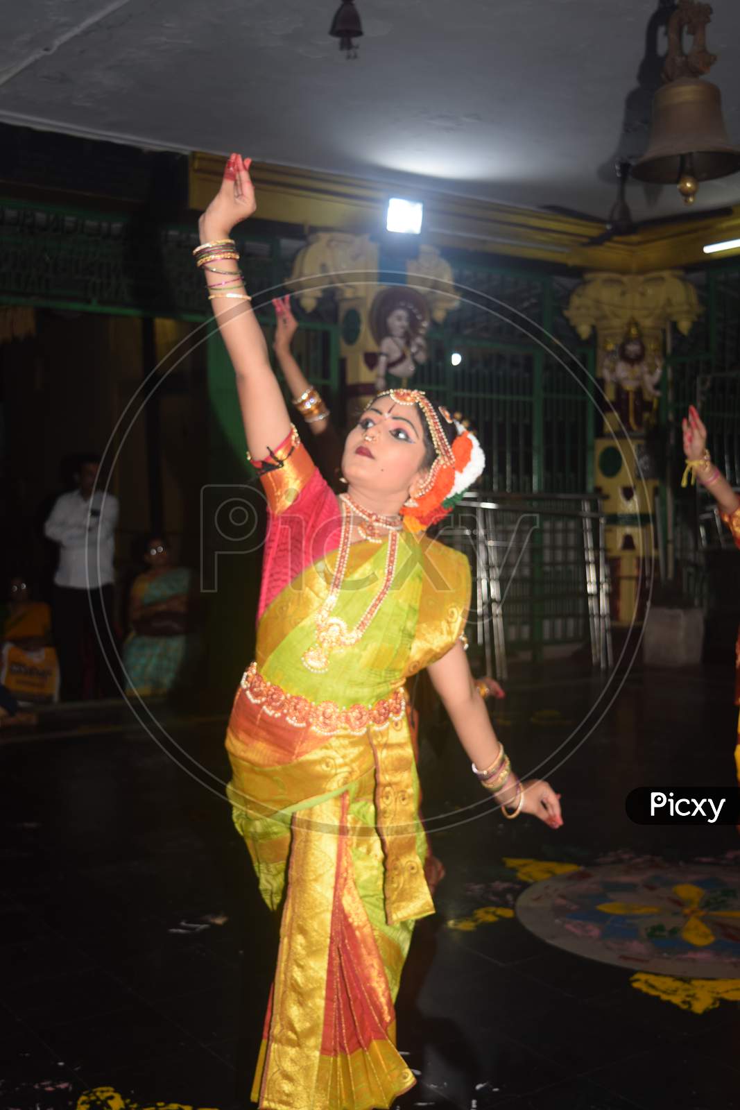Students learning Classical Dance