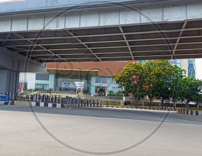 Closed Forum Mall Hyderabad Telangana India During Lockdown amid corona virus Covid 19 outbreak in India
