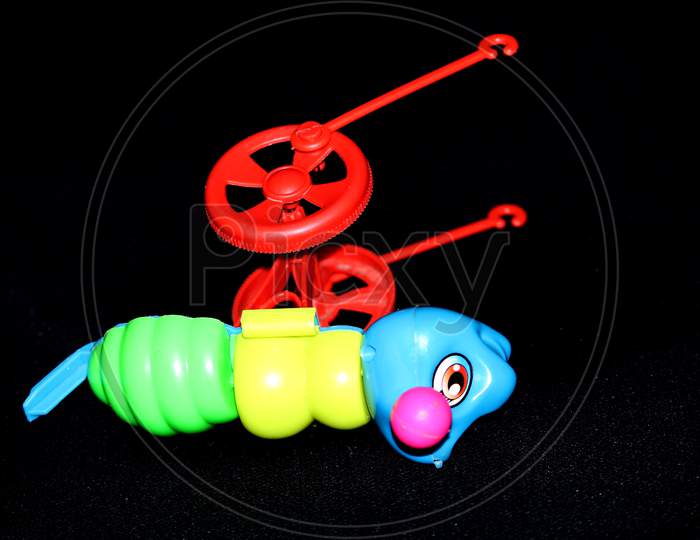 Toy on an Isolated Black Background