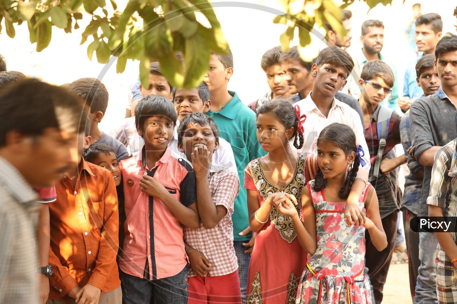Group of Indian Rural Village Children