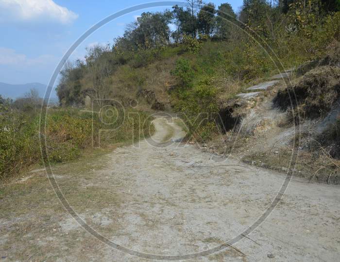 Unreconstructed Road Of Kaloor Hamirpur Himachal Pradesh India