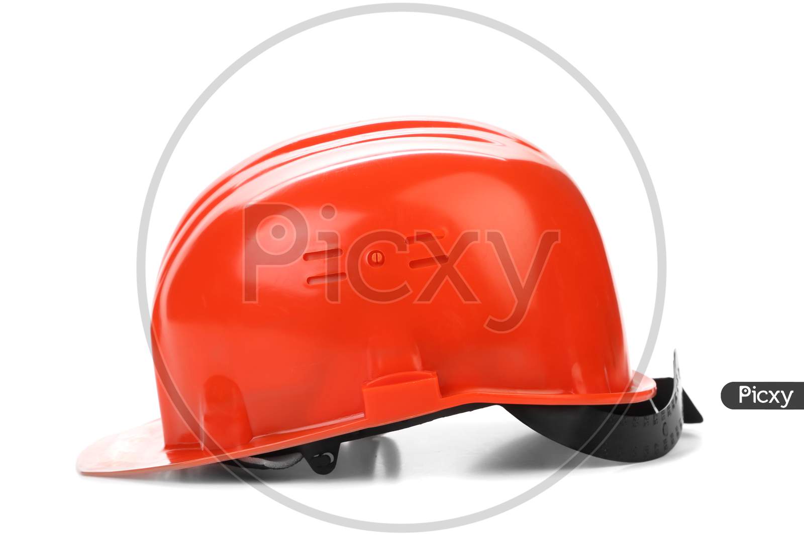Red Hard Hat. Isolated On A White Background.